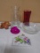 8 Pc. Group of Glassware and Décor