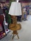 Solid Wood End Table Floor Lamp