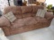 Beautiful Chocolate Brown Sofa w/Accent Pillows and Tags Still Hanging On