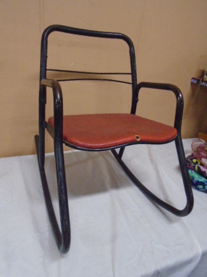 Vintage Child's Metal Rocking Chair