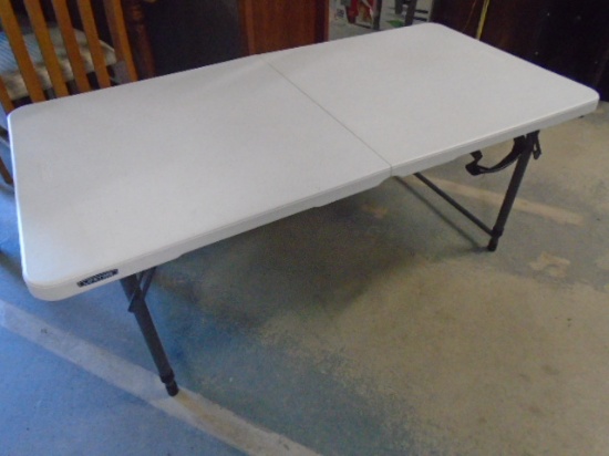 Limetime 2ft x 4ft Resin Adjustable Height Folding Table