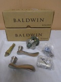 2 Brand New Baldwin Curve Passage Satin Nickel Door Knobs
