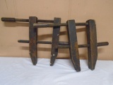 Pair of Antique Wood Clamps