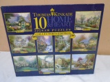 10pc Set pf Thomas Kincaid Jigsaw Puzzles