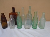 Group of 10 Vintage Glass Bottles