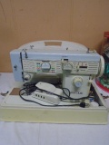 White Button Holder Portable Sewing Machine