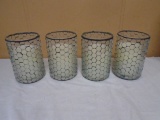 Set of 4 LED Candles in Candle Holders