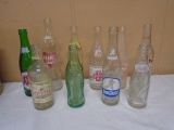 Group of 10 Vintage Glass Pop Bottles