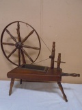 Wooden Spinning Wheel Planter Box