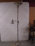 Beautiful Brushed Stainless Steel Double Bulb Floor Lamp