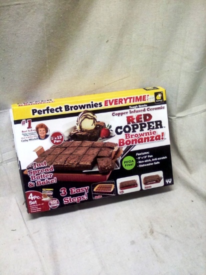 Perfect Brownies Evertime Red Copper Pan