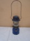 Vintage Blue Single Mantel Lantern