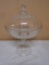 Large Glass Covered Pedistal Bowl