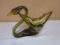 Hand Blown Glass Swan Candy Bowl