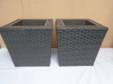 2 Matching All Weather Wicker Planters