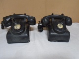 (2) Antique Crank Telephones
