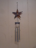 Set of Metal and Glass Star Windchimes