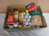 Large Box of Golf Balls and Tees
