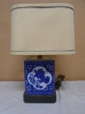 Oriental Flow Blue Table Lamp