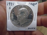 1971 S Mint Silver Proof Eisenhower Dollar