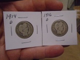 1914-D Mint and 1916-D Mint Barber Dimes