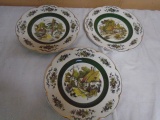 3pc Set of Vintage Ascot Stoneware Plates