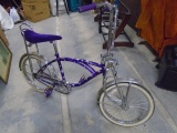 Purple Brats Bike w/Banana Seat and Springer Front