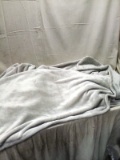 Light Grey Microfleece Full/Queen Blanket