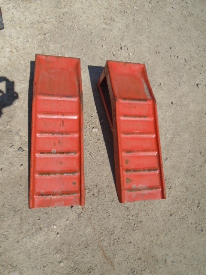 Set of Heavy Duty Steel Car Ramps