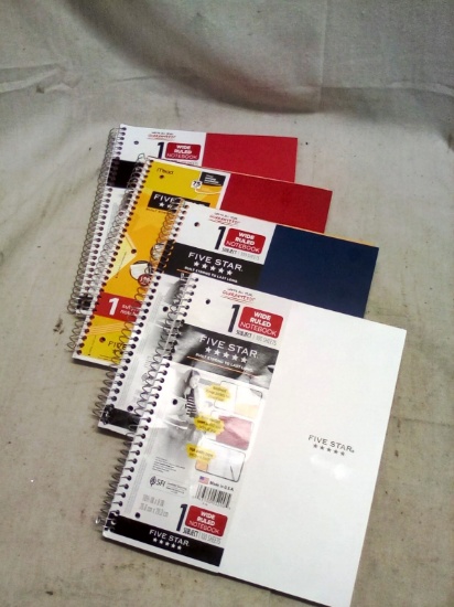 Qty. 4 Wide Ruled Notebooks