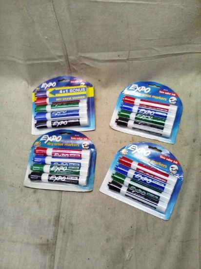 Four Packs of Expo Dry Erase Markers