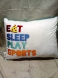 Frank and Lulu Eat Sleep Play Sports Pillow