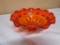 Fenton Orange Glass Fluted Bowl