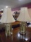 (2) Matching Beautiful Glass Table Lamps