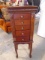 Cherry Finish Floor Jewelry Armoire Chest Filled w/ Jewelry