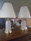 Beautiful Matching Set of Crystal Table Lamps