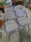 Set of 4 Like New Samsonite Padded Folding Chairs