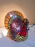 Stained Glass Turey Accent Table Lamp