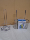 Stainless Steel Cabinet Organizer & Paper Towel Holder