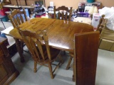 Dining Table w/ Center Leaf & 4 Chairs