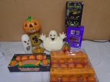 Group of Halloween Light Sets & Décor Pieces