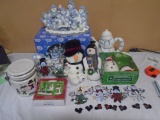 Large Group of Snowman Décor Items