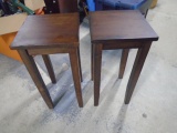 2 Matching Like New Solid Wood Side Tables