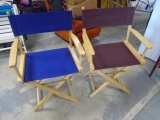2 Like New Folding Director Chairs