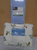 Twin Size Flanel Sheet Set & Pair of Pillow Cases