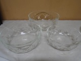 3pc Group of Glass Nesting Bowls