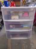 3 Drawer Sterilite Chest Filled w/ Yarn & Knitting Supplies