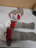 Sock Monkey Ear Muffs & Mittens