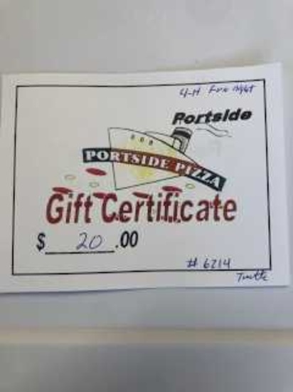 $20 Gift Certificate to Portside Pizza