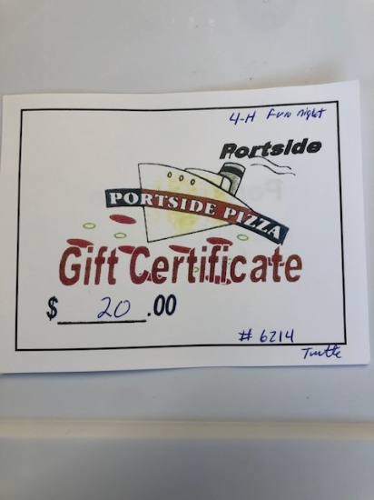 $20 Gift Certificate to Portside Pizza